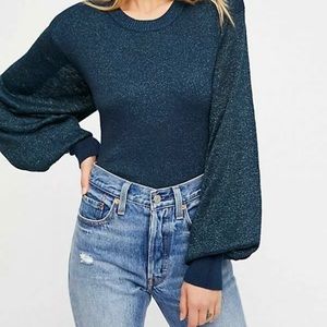 Free People Let it Shine Pullover Sparkly